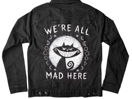 We re All Mad Here Denim Jacket Cheap