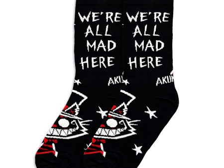 We re All Mad Here Socks For Cheap