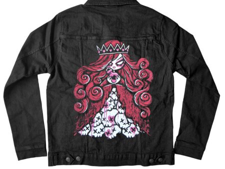 Queen of Bleeding Hearts Denim Jacket Online now