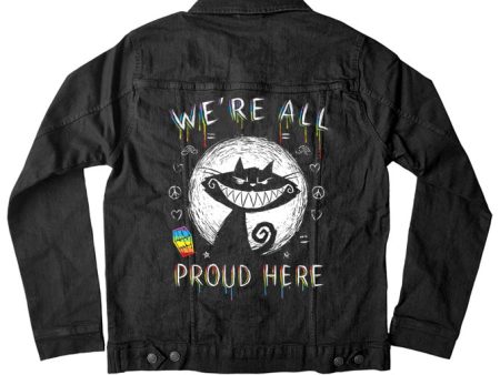 We re All Proud Here Denim Jacket For Sale